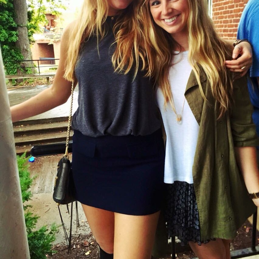 Navy Mini Skirt
